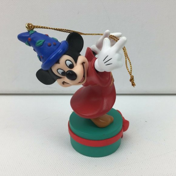 Vtg Groiler Fantasia Mickey Christmas Ornament Disney Sorcerer's Apprentice - Picture 1 of 12